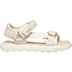 Geox Girls Faux Leather Velcro Sandals - Light Ivory