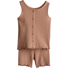H&M Baby 2-Delat Set Bomullstrikå - Brun