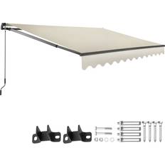 Garden & Outdoor Environment tectake Retractable Awning Ornella 300 x 250 cm Beige