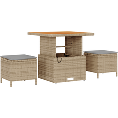 Garden & Outdoor Furniture vidaXL 12 Piece Garden Sofa Beige Poly Rattan Outdoor Lounge Set