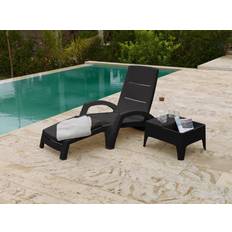 Grey Sun Beds Shaf Ocean Anthracite Sun Lounger 100 x 74 x 42 cm