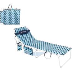 Hamacas Aktive Tumbona Plegable De Playa Azul 201x68x79 cm