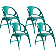 Plastic Garden Chairs Beliani Modern Set of 4 Garden Dining Chairs Garden Dining Chair
