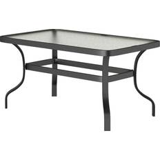 Beistelltisch Hartglas Kaffeetisch Couchtisch 95x55 cm Schwarz
