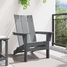 vidaXL Foldbar Adirondack Stol Lysegrå 74.5x80.5x90 cm