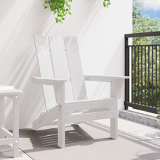 vidaXL Foldebjælken Adirondack Stol Hvid 74.5x80.5x90 cm