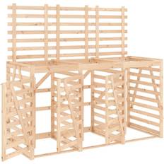 Dépendances vidaXL Abri Pour Poubelle Triple Sur Roulettes (Surface du bâtiment )