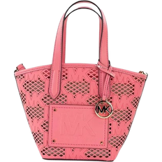 Michael Kors Kimber Small 2 in 1 Logo Embossed and Perforated Tote Bag - Tea Rose