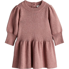 H&M Baby Rosa Finstickad klänning bomull (9-12M)