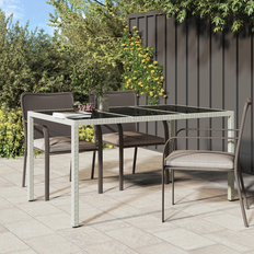 Hvid - Polyrattan Haveborde vidaXL Have-spisebord Hvid 150x90x75 cm Polyrattan