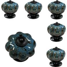Temu 6pcs Vintage Pumpkin Ceramic Cabinet Knobs