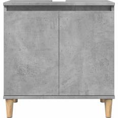 Bathroom Furniture vidaXL Concrete Grey Sink Cabinet Vanity Unit