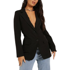 boohoo Fitted Tailored Blazer - Black
