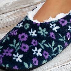 Slippers Temu Winter Plush Fleece Slip-On Slippers With Floral Pattern