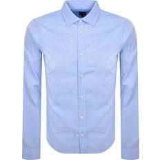 Armani Exchange Men Shirts Armani Exchange Patterned Dots Shirt - Light Blue