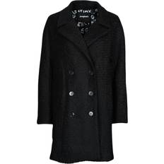 Desigual Straight Wool Coat - Black