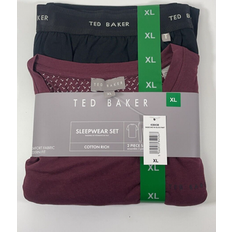 Ted Baker Sleepwear Ted Baker Mens Two Piece Sleep Set - Burgundy Black