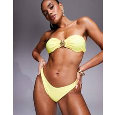 MissyEmpire High Leg Bikini Bottoms - Yellow