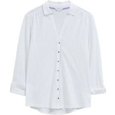 White Stuff Annie Jersey Shirt Blouse - Brilliant White