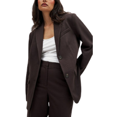NA-KD Oversized Twill Blazer - Brown