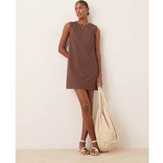 Smock Mini Dress - Chocolate Brown