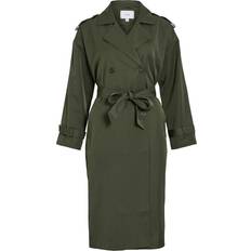 Gröna Kappor & Rockar Vila Övergångskappa Viaddison Med Bälte Trenchcoat - Grön