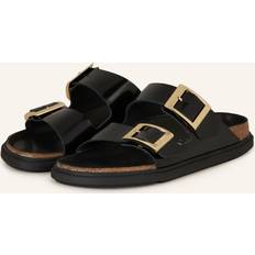 Lak Sandaler Birkenstock Pantoletter - Guld/Sort