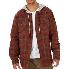 Wrangler Men's Long Sleeve Quilted Lined Flannel Shirt - Toffee