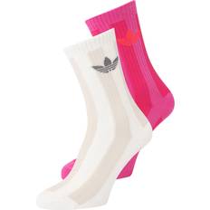 Adidas Pink Socks adidas Everyday Icon Crew 2 Pack Offwhite Wonder Alumina Semi Lucid - White