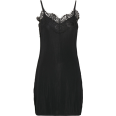 Soaked in Luxury Clara Lace Trim Slip Dress - Black