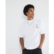 River Island Men T-shirts River Island Mens Oversized La Terra T-Shirt - White