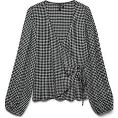 Ternede Bluser Vero Moda Bluse VMKaya Top - Sort/Hvid