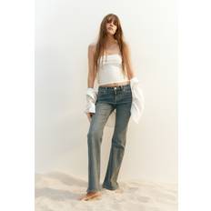 H&M Flared Low Jeans Damen - Denim