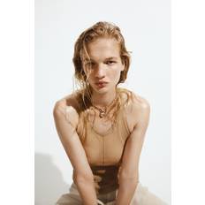 H&M Guld Kedjehalsband Med Platt Hänge