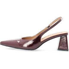 Højhælede sko Bianco Biamaralyn Slingback Patent Slingpumps - Vinrød