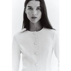 Solid Colours Blazers H&M Cream Interlock Blazer - Ladies