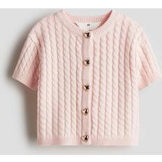24-36M Cardigans Children's Clothing H&M Girls Light Pink Cable-Knit Cardigan