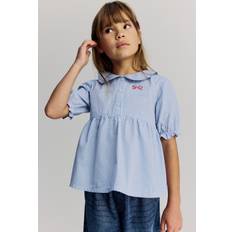 Blouses & Tunics Children's Clothing H&M Girls Striped Peplum Blouse - Blue/Striped