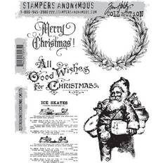 Red Scrapbook Albums Tim Holtz Cling Stamps Old Fashioned Christmas