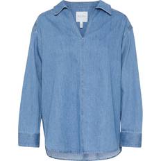 Oversized Bluser Part Two Norly Blue Denim Bluse - Blue