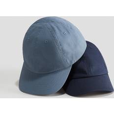 Kepsar H&M Keps I Bomullstwill 2-Pack - Marinblå/Dimblå