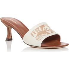 Ferragamo Tofflor & Sandaler Ferragamo Venna Logo Slide Women - Beige