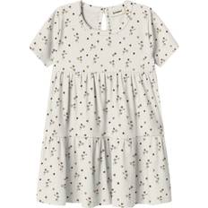 Kort ærme Kjoler Børnetøj Lil'Atelier Turtledove Nmflavo Era Kjole - Creme