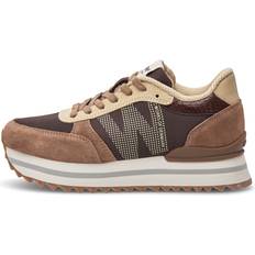 Woden Ronja Plateau Sneakers - Chocolate Multi