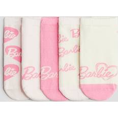 Pink Socks H&M Barbie 5-Pack Trainer Socks - Light Pink