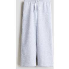 Trousers H&M Girls Light Grey Marl Brushed Inside Joggers