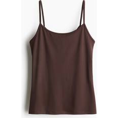 H&M Top I Micro - Mørkebrun