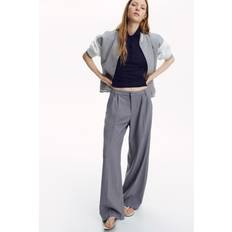 H&M Wide Tailored Trousers - Grey