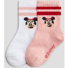 Pink Underwear H&M Baby Mouse 2-Pack Intarsia Motif Socks - Pink/Minnie