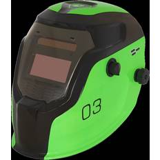 Protective Gear Sealey Auto Darkening Welding Helmet Shade 9-13 - Green